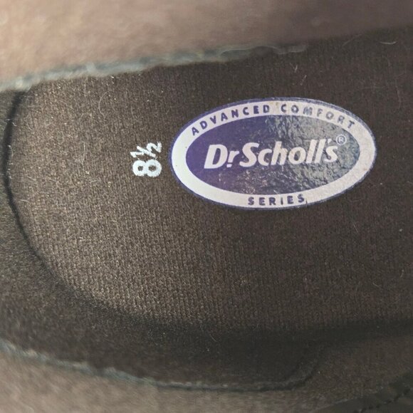 Dr Scholl's Size 8.5 Jolt Brown Faux Leather Booties Side Zipper Chunky Heel - Picture 15 of 16